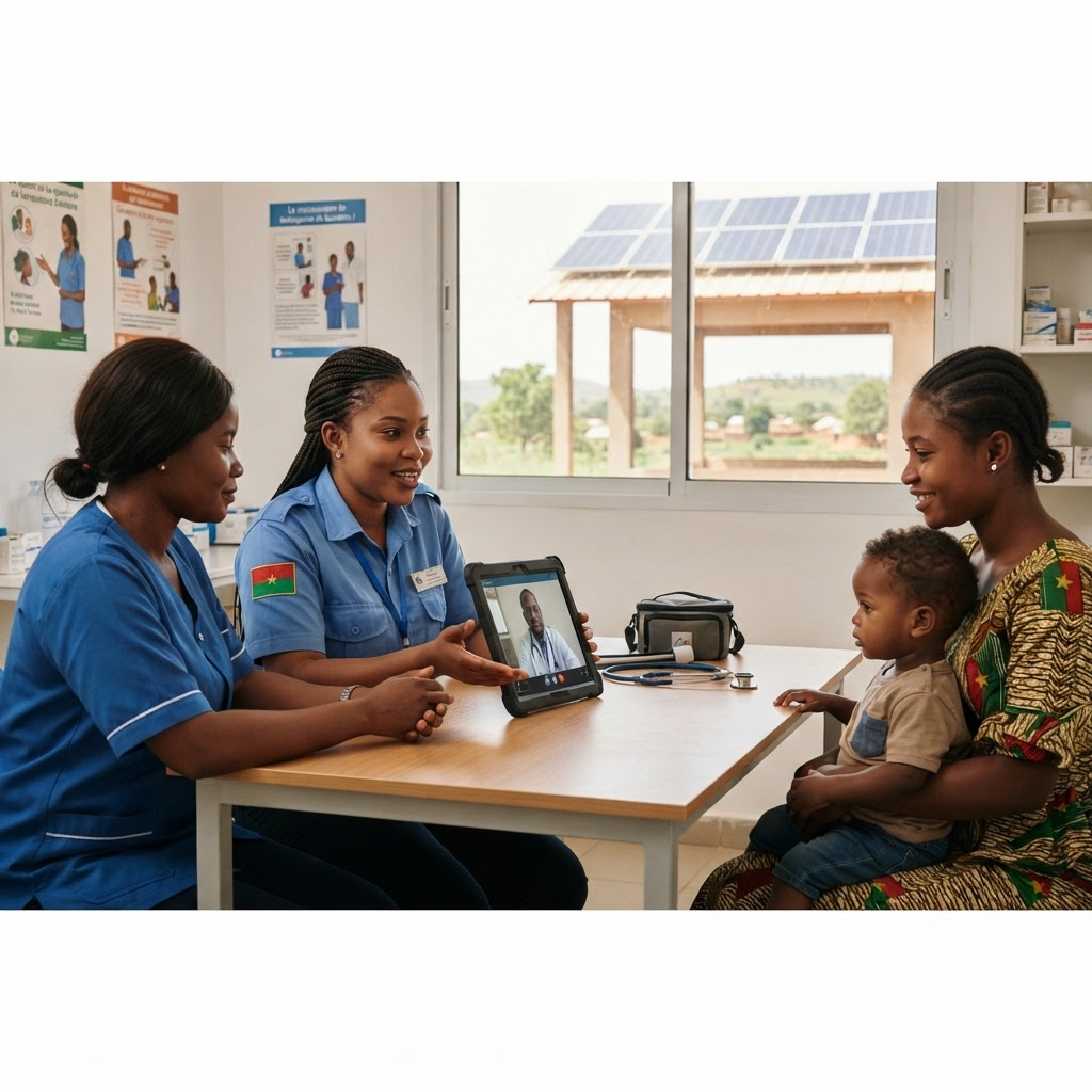 Professionnels de santé burkinabè en télémédecine
